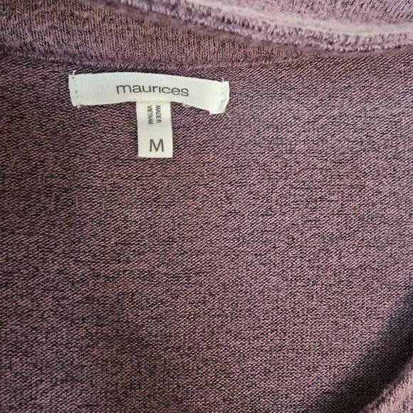 Maurices Light Rose/Black Cut Out Mock Neck Long Sleeve Knit Swtr Top Womens Med - Picture 2 of 5